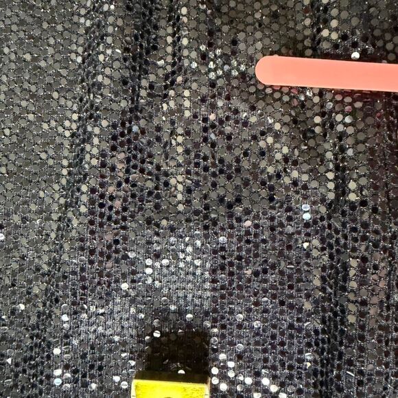 BCBG Maxazria Black Sequin and Feather Cocktail Dress Size S - Picture 8 of 10